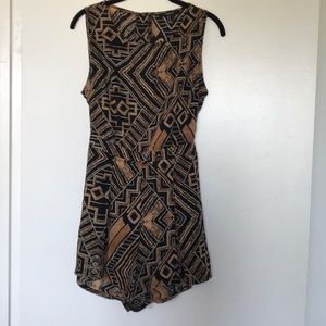 Black/ Tan Romper Size M